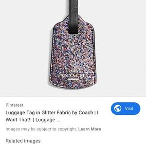 Coach glitter luggage tag.